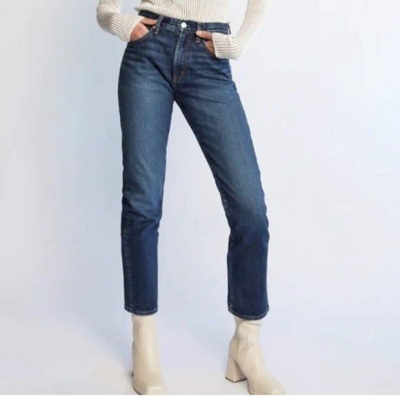 Daily Blue Adriano Goldschmeid Manya Classic Straight Leg Jean in Legacy NWT - Picture 1 of 14